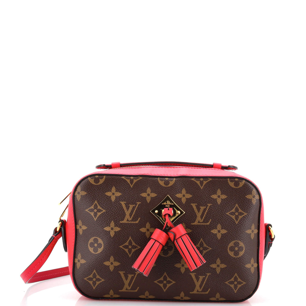 Louis Vuitton Saintonge Handbag Monogram Canvas with Leather Brown