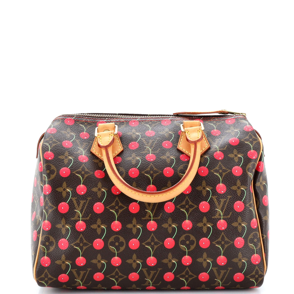 Louis Vuitton Speedy Handbag Limited Edition Monogram Cerises 25 Brown  23245914