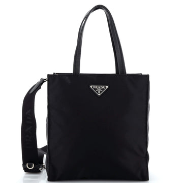 Prada Padded Convertible Shopping Tote Re-Nylon with Leather Medium