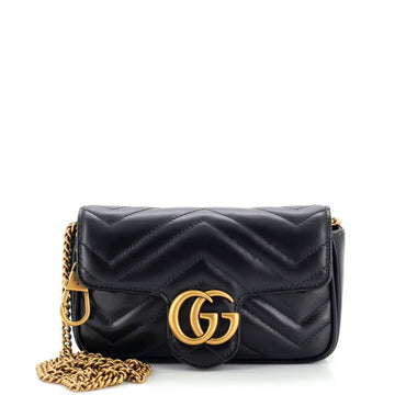 Gucci GG Marmont Flap Bag Matelasse Leather Super Mini