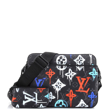 Louis Vuitton Trio Messenger Bag Graffiti Monogram Eclipse Canvas
