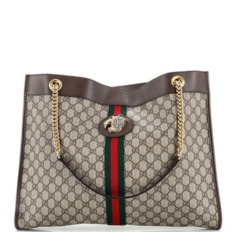 Gucci Rajah Chain Tote GG Coated Canvas Large