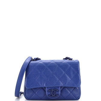 Chanel Incognito Square Flap Bag Quilted Caviar Mini