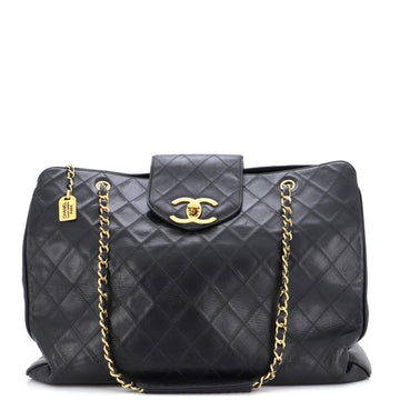 Chanel Vintage Supermodel Weekender Bag Quilted Leather Large