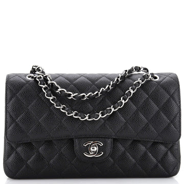 Chanel Classic Double Flap Bag Quilted Caviar Medium