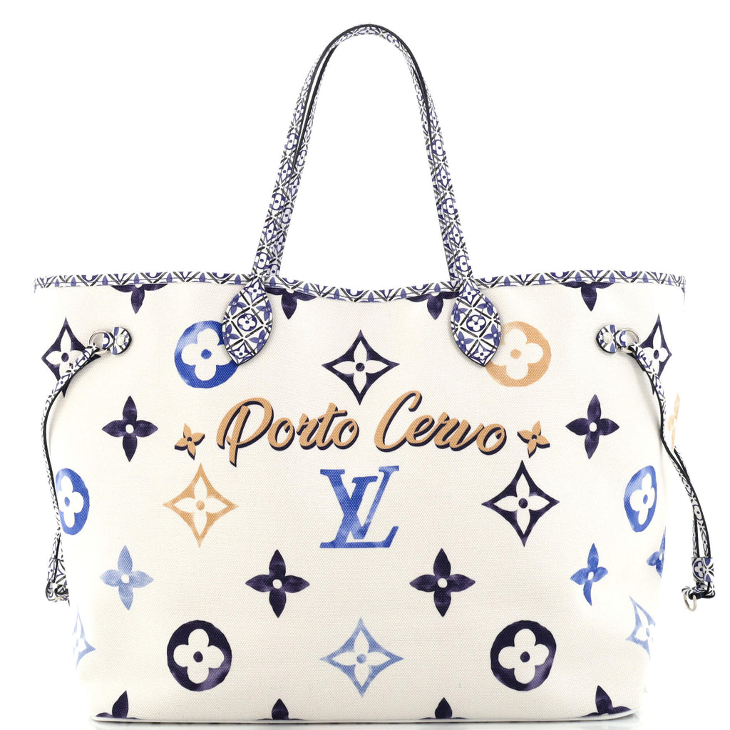 Louis Vuitton Neverfull NM Tote Limited Edition Cities By The Pool Monogram  Watercolor Giant GM Blue 2325142