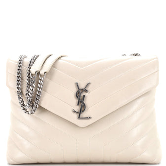 Saint Laurent Loulou Shoulder Bag Matelasse Chevron Leather Medium