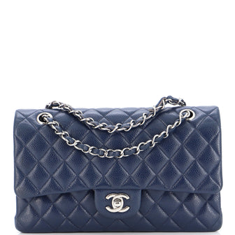 Chanel Classic Double Flap Bag Quilted Caviar Medium