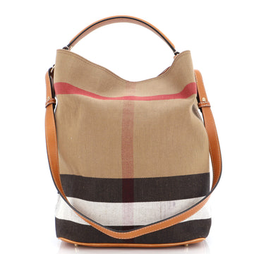 Burberry Ashby Bag House Check Canvas Medium