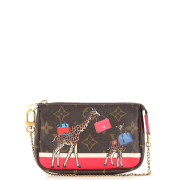 Louis Vuitton Pochette Accessoires Limited Edition Christmas Animation Monogram Canvas Mini