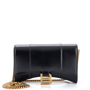Balenciaga Hourglass Chain Wallet Leather