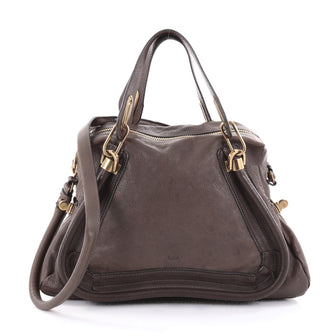 Chloe Paraty Top Handle Bag Leather Medium Brown 2326102