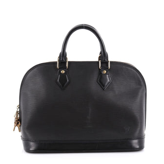 Louis Vuitton Alma Handbag Epi Leather PM Black