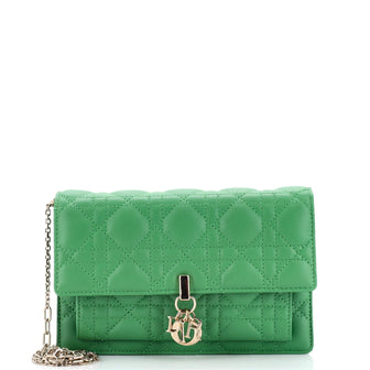 Christian Dior Miss Dior Charms Chain Pouch Cannage Quilt Lambskin