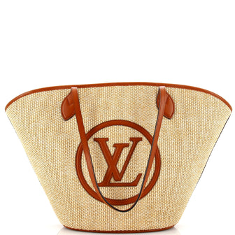 Louis Vuitton Saint Jacques NM Handbag Raffia and Leather Neutral