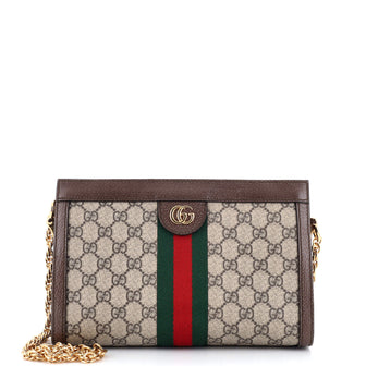Gucci Ophidia Chain Shoulder Bag GG Coated Canvas Small