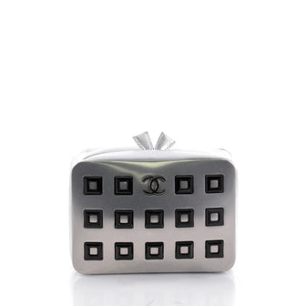 Chanel CC Box Minaudiere Embellished Metal with Leather