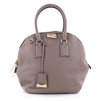 Burberry Orchard Bag Heritage Grained Leather Medium Gray 2327701