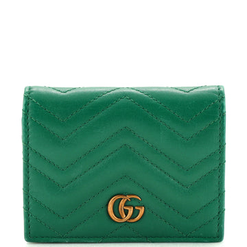 Gucci GG Marmont Card Case Wallet Matelasse Leather