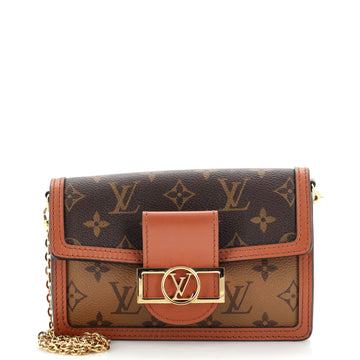 Louis Vuitton Dauphine Chain Wallet Reverse Monogram Canvas