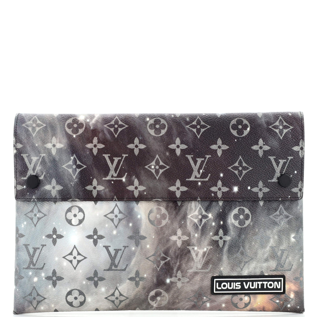 Louis Vuitton Blue, Pattern Print Monogram Galaxy Pochette Alpha Triple