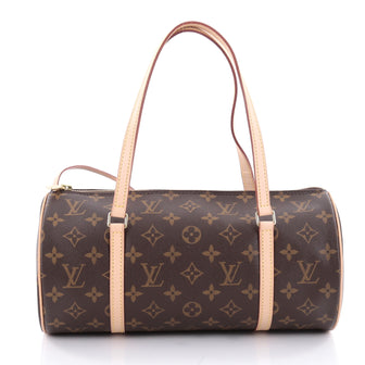 Louis Vuitton Papillon Handbag Monogram Canvas 30 Brown 2328401