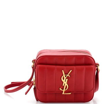 Saint Laurent Vicky Camera Bag Vertical Quilted Leather Toy