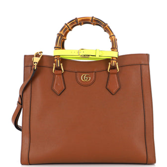 Gucci Diana NM Bamboo Handle Tote Leather Medium