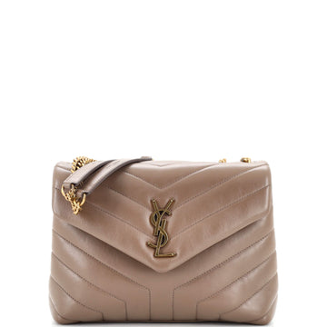 Saint Laurent Loulou Shoulder Bag Matelasse Chevron Leather Small