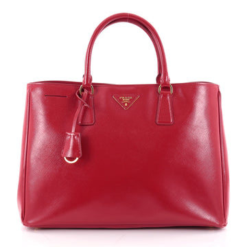 Prada Lux Open Tote Vernice Saffiano Leather Large Red 2329302