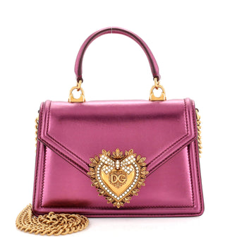 Dolce & Gabbana Devotion Top Handle Bag Leather Small