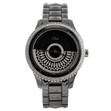 Christian Dior VIII Grand Bal Resille Automatic Watch Ceramic and Stainless Steel with Diamond Bezel and Dial 38