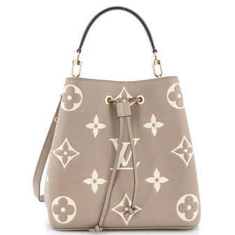 Louis Vuitton NeoNoe Handbag Bicolor Monogram Empreinte Giant MM