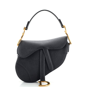 Christian Dior Saddle Handbag Leather Mini