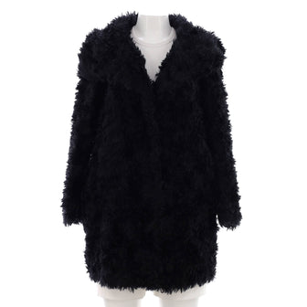 Prada Women's Oversized Collar Coat Mohair and Cotton