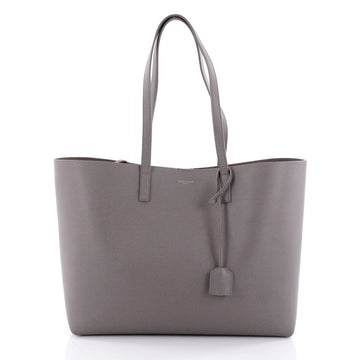 Saint Laurent Shopper Tote Leather Large Gray 2329801