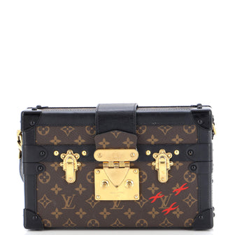 Louis Vuitton Petite Malle Monogram Black/Brown in Canvas with