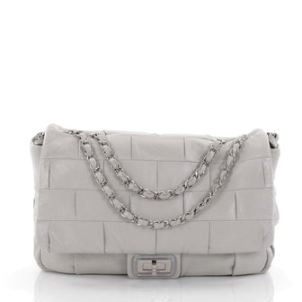 Chanel Igloo Flap Bag Lambskin Jumbo Gray 2330401