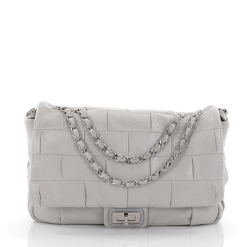 Chanel Igloo Flap Bag Lambskin Jumbo Gray 2330401