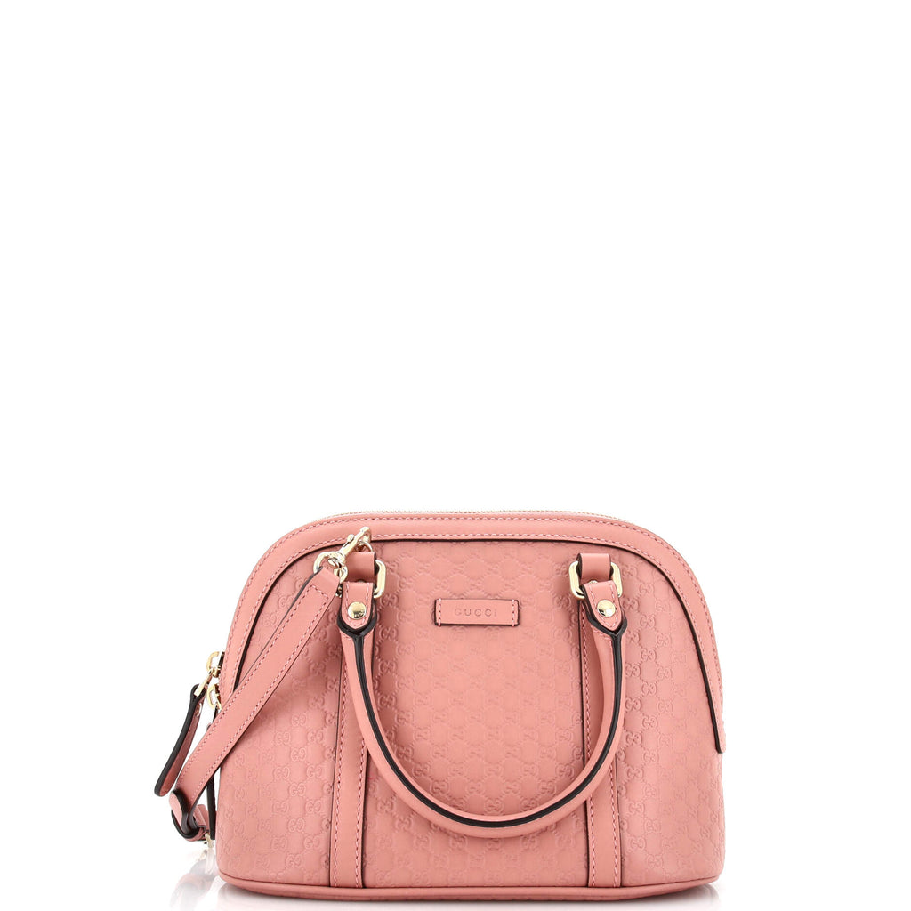 Gucci Convertible Dome Satchel (Outlet) Microguccissima Leather Mini Pink  2330653