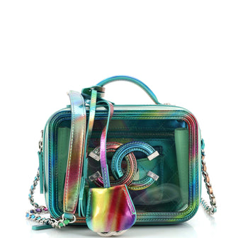 Chanel Filigree Vanity Case PVC with Lambskin Small