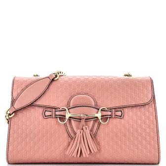 Gucci Emily Chain Flap Bag (Outlet) Microguccissima Leather Medium