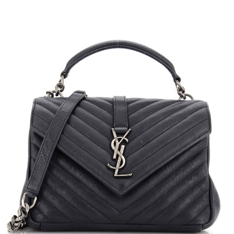 YSL Monogram College Medium in Black