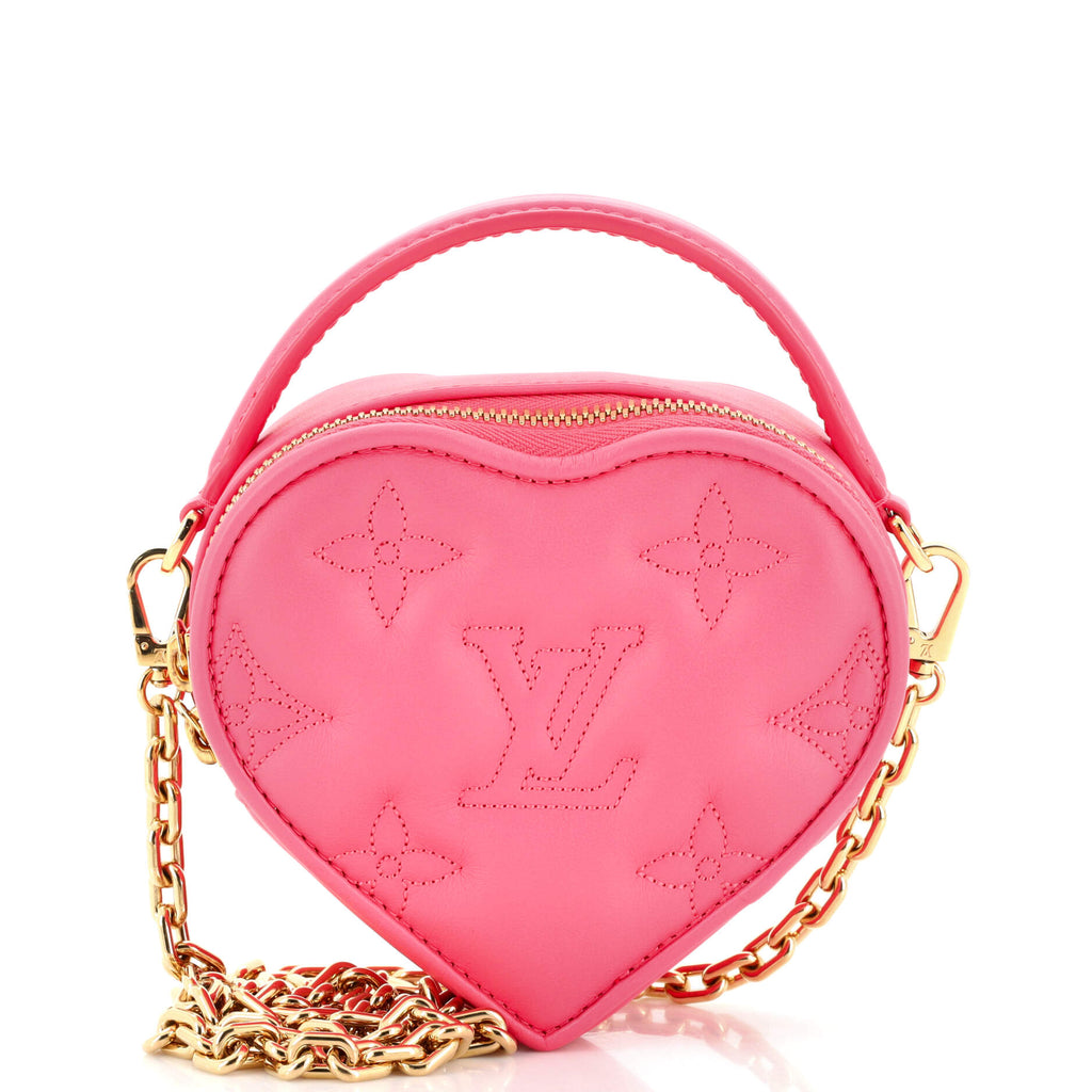 Louis Vuitton Pop My Heart Pouch Bag Bubblegram Leather Pink 2331011