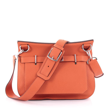 Hermes Jypsiere Handbag Clemence 31 Orange 2331302