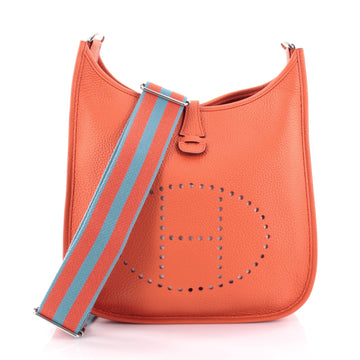 Hermes Evelyne Crossbody Gen III Clemence PM Red 2331401