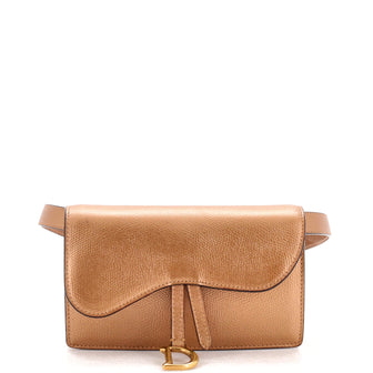 Christian Dior Saddle Rectangular Belt Bag Leather