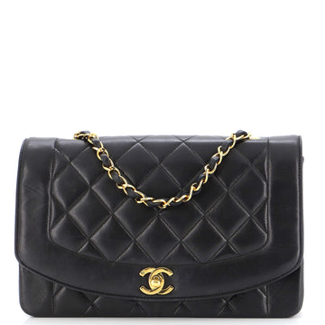 Chanel Vintage Diana Flap Bag Quilted Lambskin Medium