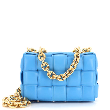 Bottega Veneta Cassette Chain Crossbody Bag Padded Maxi Intrecciato Leather
