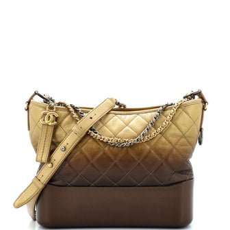 Gabrielle Hobo Quilted Ombre Goatskin Medium